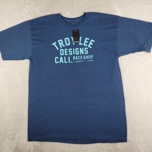 Troy Lee Designs T Shirt Men's Large Blue Short Sleeve Tee‎ Casual Comfort NWT